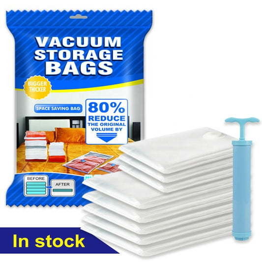 Large 80X60 20 Pack Zipper Vacuum Compression Seal Transparent Storage Bags for Clothes