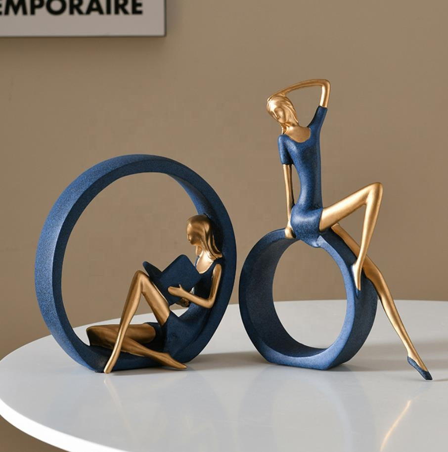 Custom Resin Art Modern Sculpture Statues Home Room Decor Accessories Items for Teen Girls