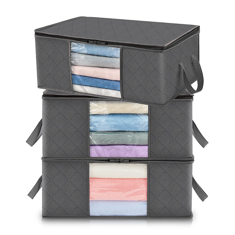 Cotton Linen Large Clothes Organizer Collapsible Folding Bed Thick Breathable Fabric Under bed Storage Boxes Bags